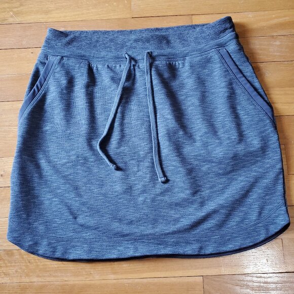 Athleta Techie Terry Skirt Heather Blue Small Tall - Picture 1 of 7